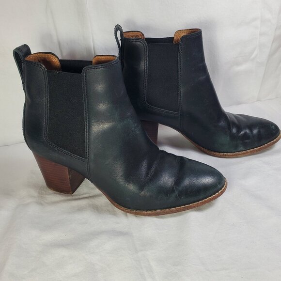 Madewell Regan Black Leather Ankle Boots - Picture 3 of 12